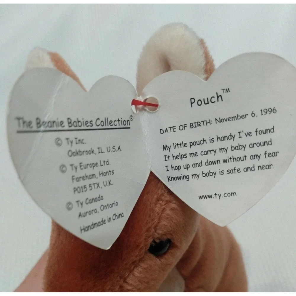 Ty Beanie Babies Pouch the kangaroo retired 1996‎ excellent condition
